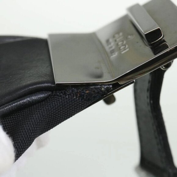 GUCCI Shoulder Bag Canvas Leather Black Auth - Picture 11 of 16